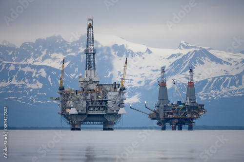 Offshore Oil Rigs, Cook Inlet, Alaska