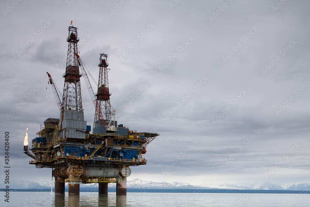 Offshore Oil Rig, Cook Inlet, Alaska