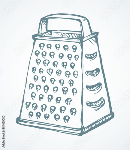 Iron grater. Vector drawing icon