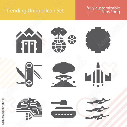 Simple set of commanded related filled icons.