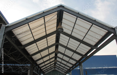 steel roof  metal roof in construction site