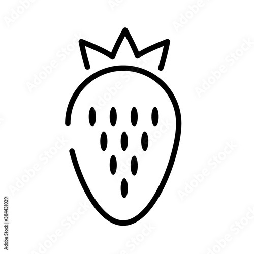 strawberrie fruit line style icon