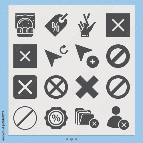 Simple set of declare related filled icons.