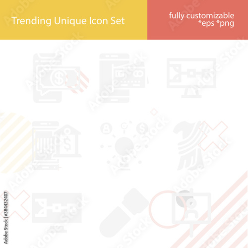 Simple set of proportional related filled icons.