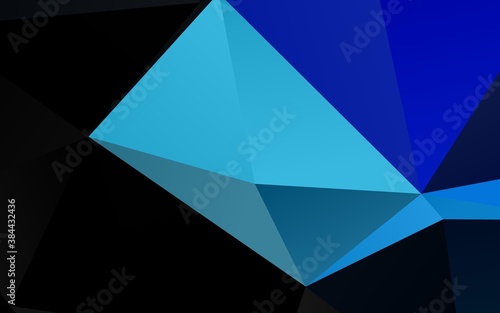 Dark BLUE vector polygonal pattern.