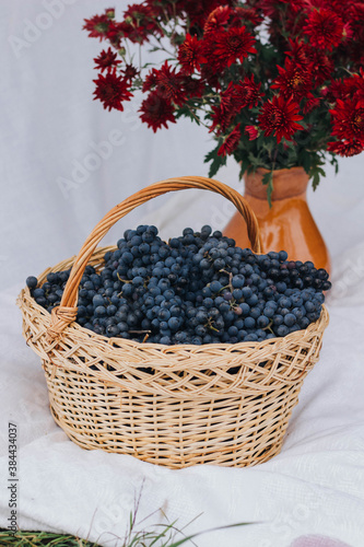 grapes in a basket