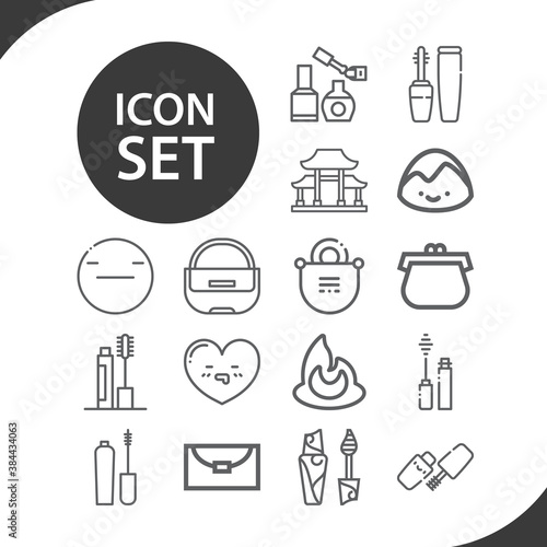 Simple set of round off related lineal icons.