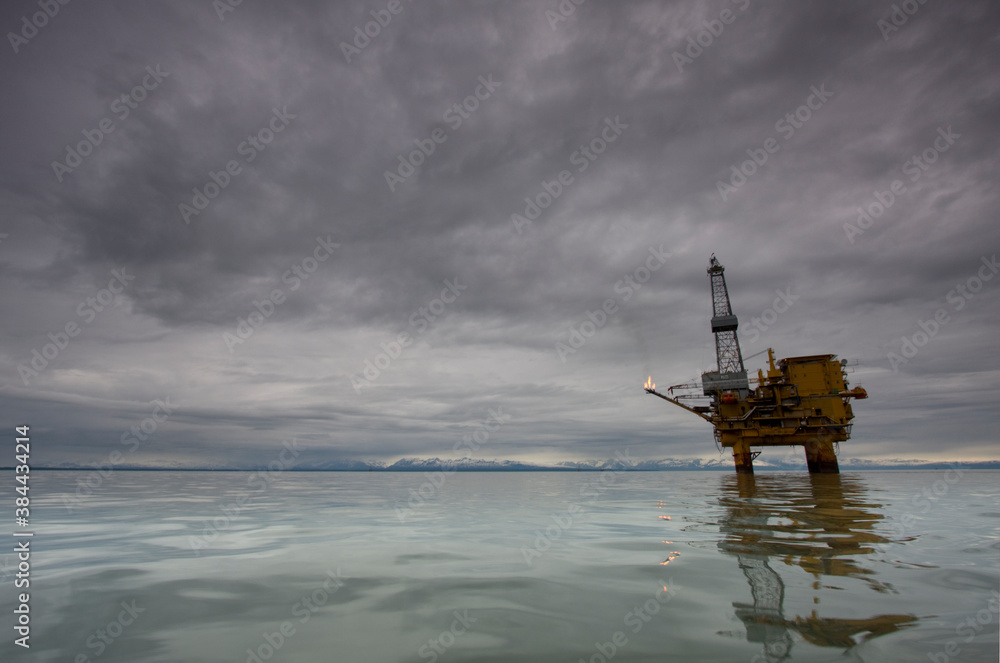 Offshore Oil Rig, Cook Inlet, Alaska