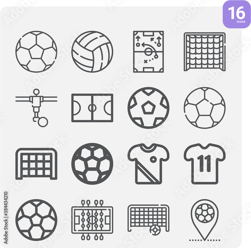 Simple set of teams related lineal icons.