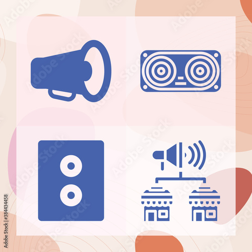Simple set of listener related filled icons