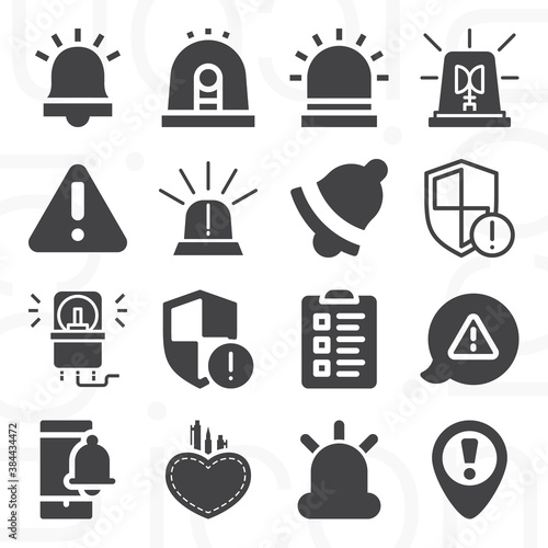 16 pack of sac  filled web icons set