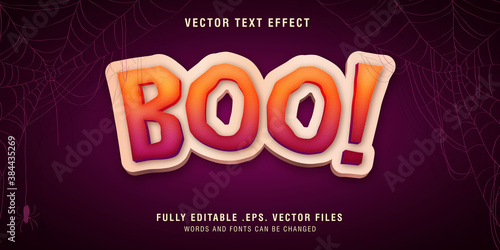Boo text style effect fully editable