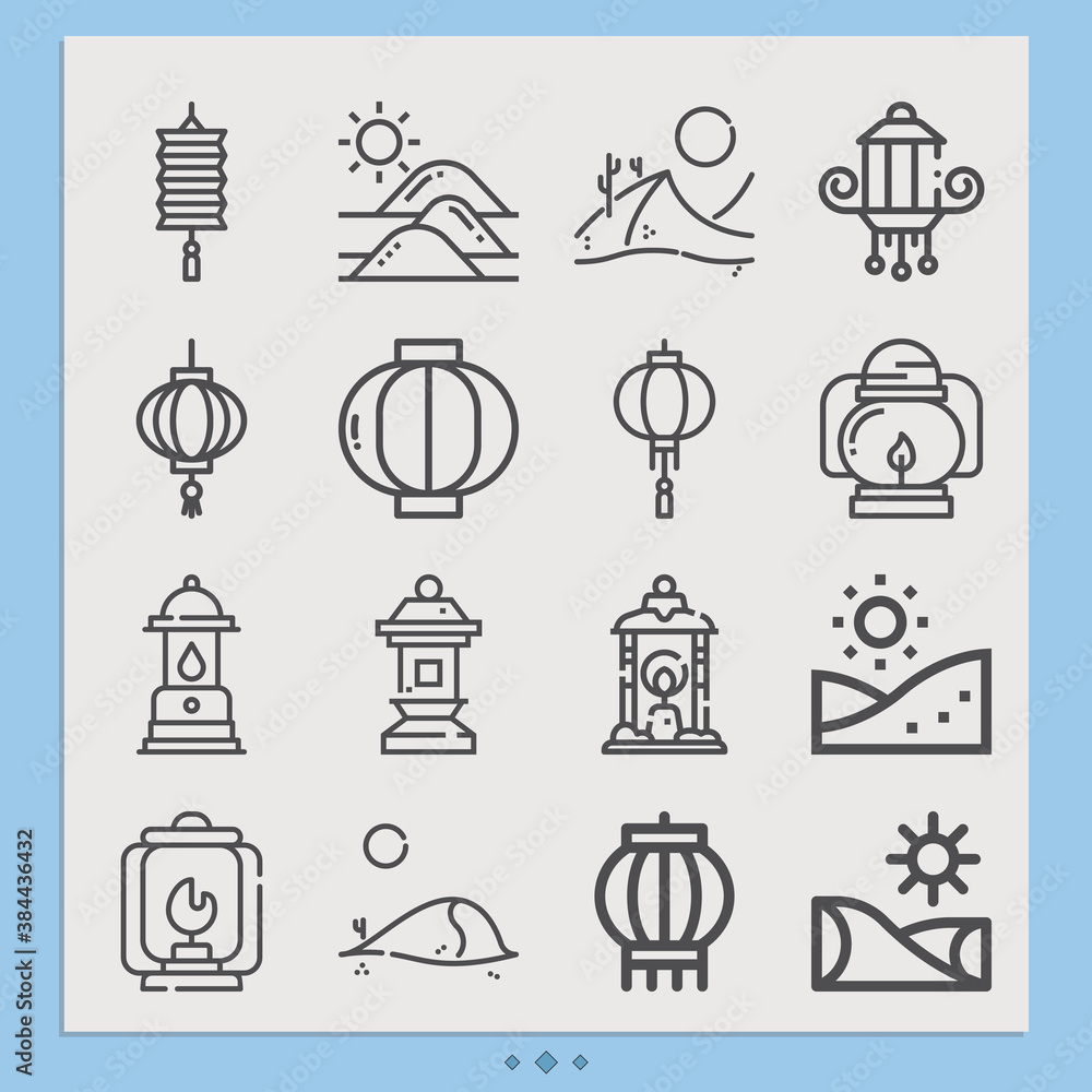 Simple set of arabian related lineal icons. Simple set of arabian related lineal icons.