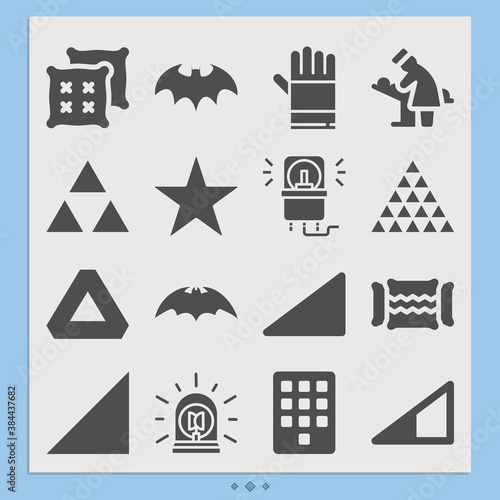Simple set of acute related filled icons.