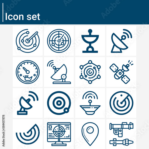 Simple set of measuring system related lineal icons.