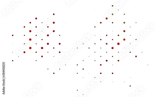 Light Green  Red vector template with circles.