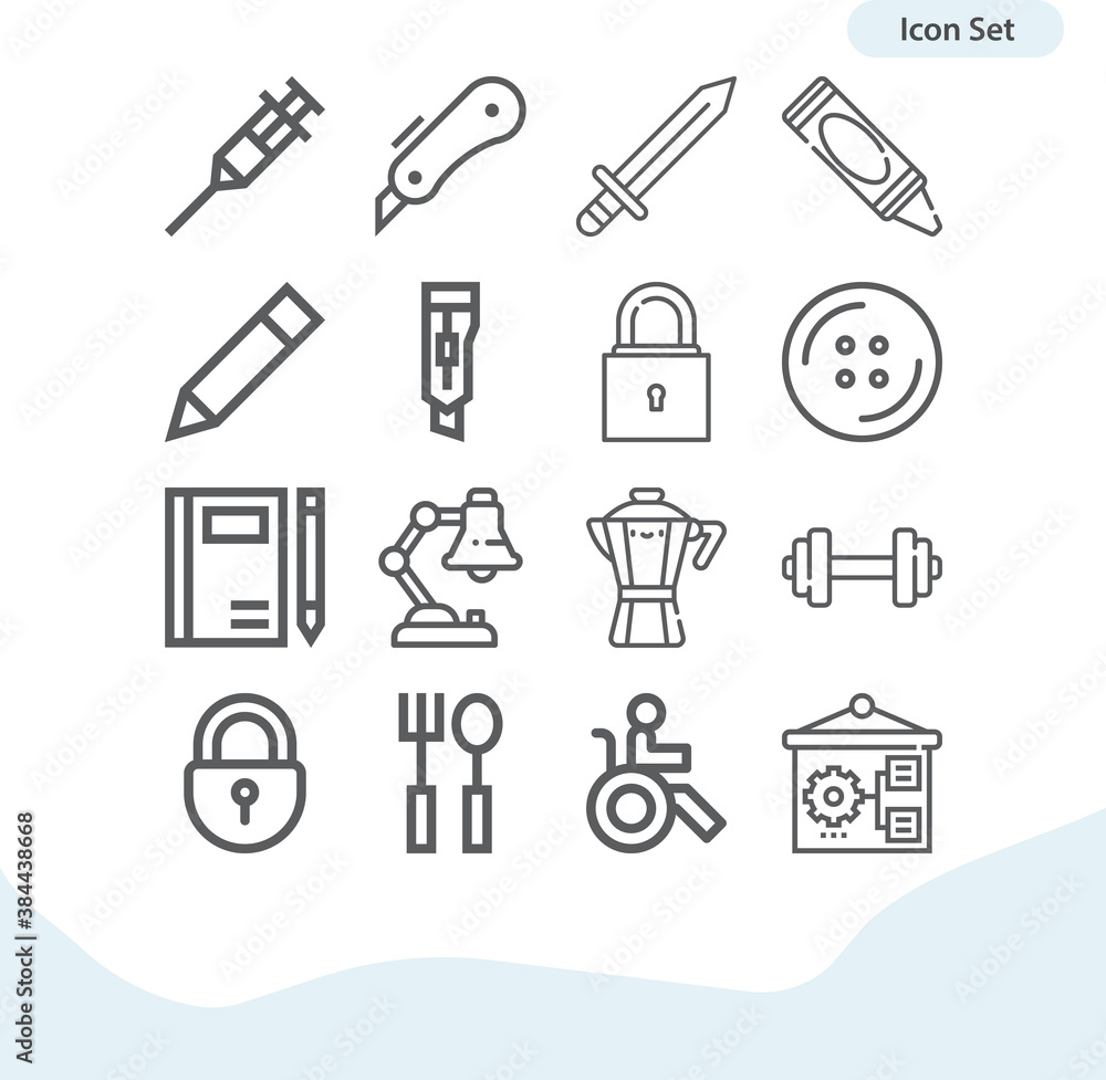 Simple set of researchers related lineal icons. Simple set of researchers related lineal icons.