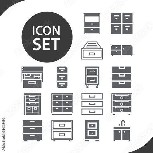 Simple set of china closet related filled icons.