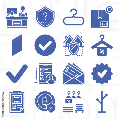 16 pack of insure  filled web icons set