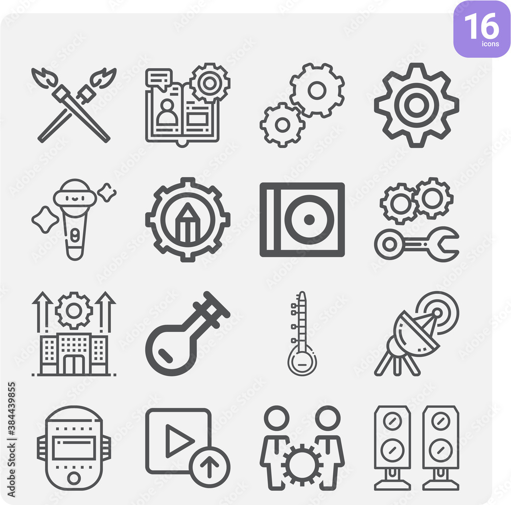 Simple set of transmission related lineal icons. Simple set of transmission related lineal icons.