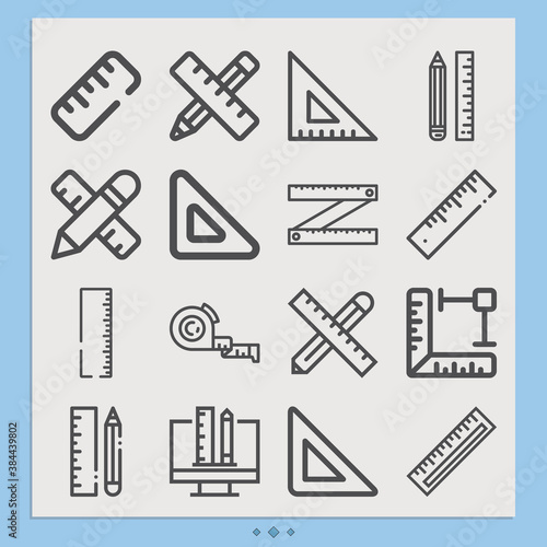 Simple set of cm related lineal icons.