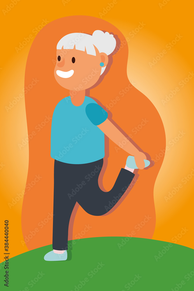 old woman practicing exercise active senior old woman practicing exercise active senior