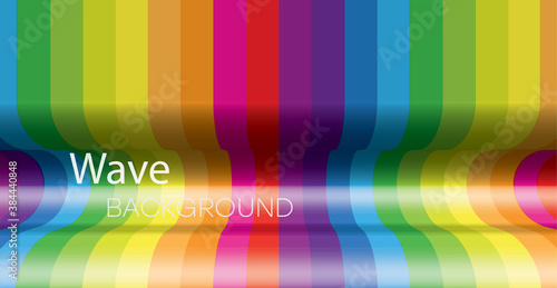 Abstract wavy background. Multi-colored waves curving inward. Abstract banner design. Elegant wavy vector background.