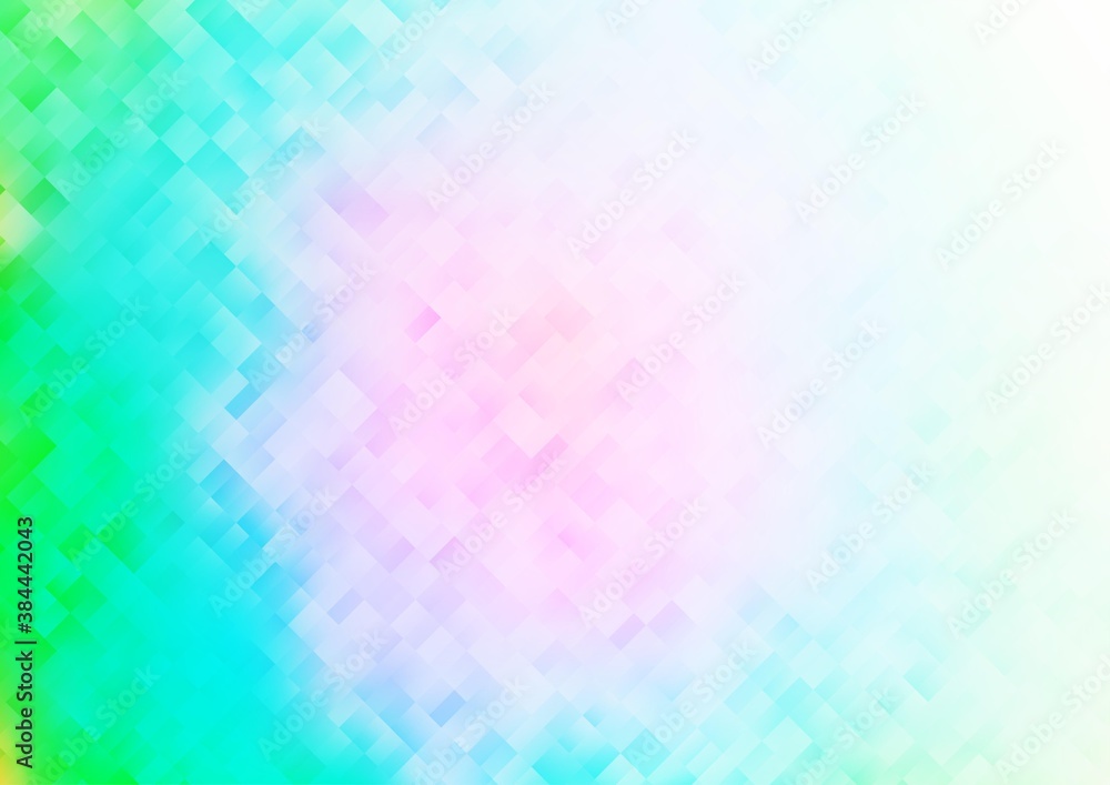 Light Multicolor, Rainbow vector background with rectangles.
