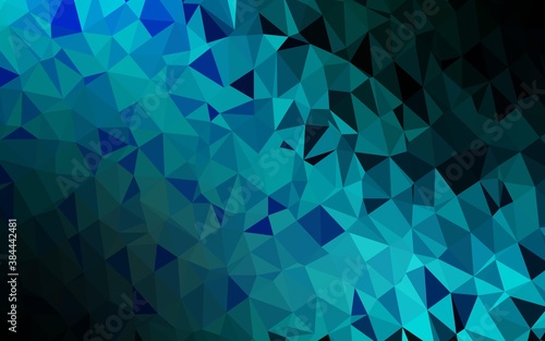 Light Blue  Green vector triangle mosaic cover.