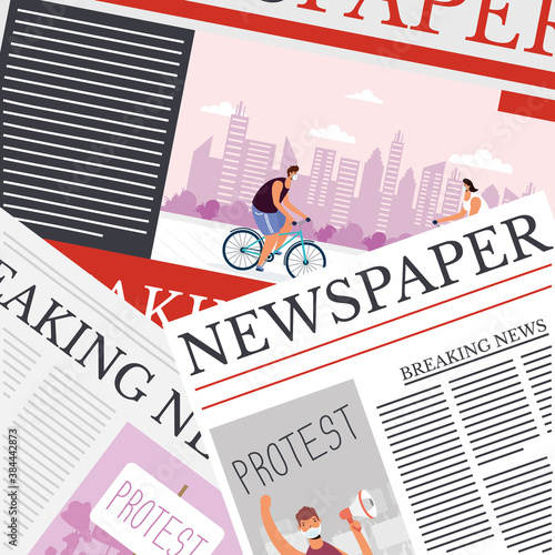 news papers communication pattern background