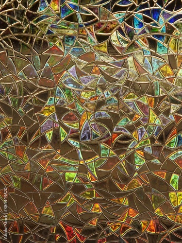 Reflected mosaic glass art