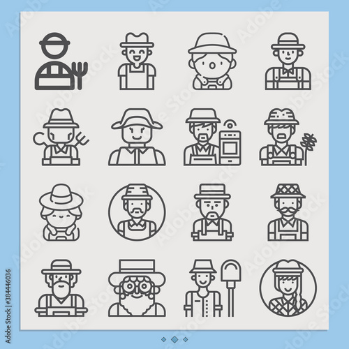 Simple set of wisconsin related lineal icons.
