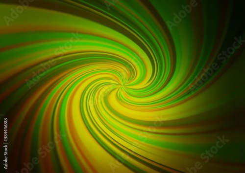 Dark Green, Yellow vector blurred shine abstract pattern.