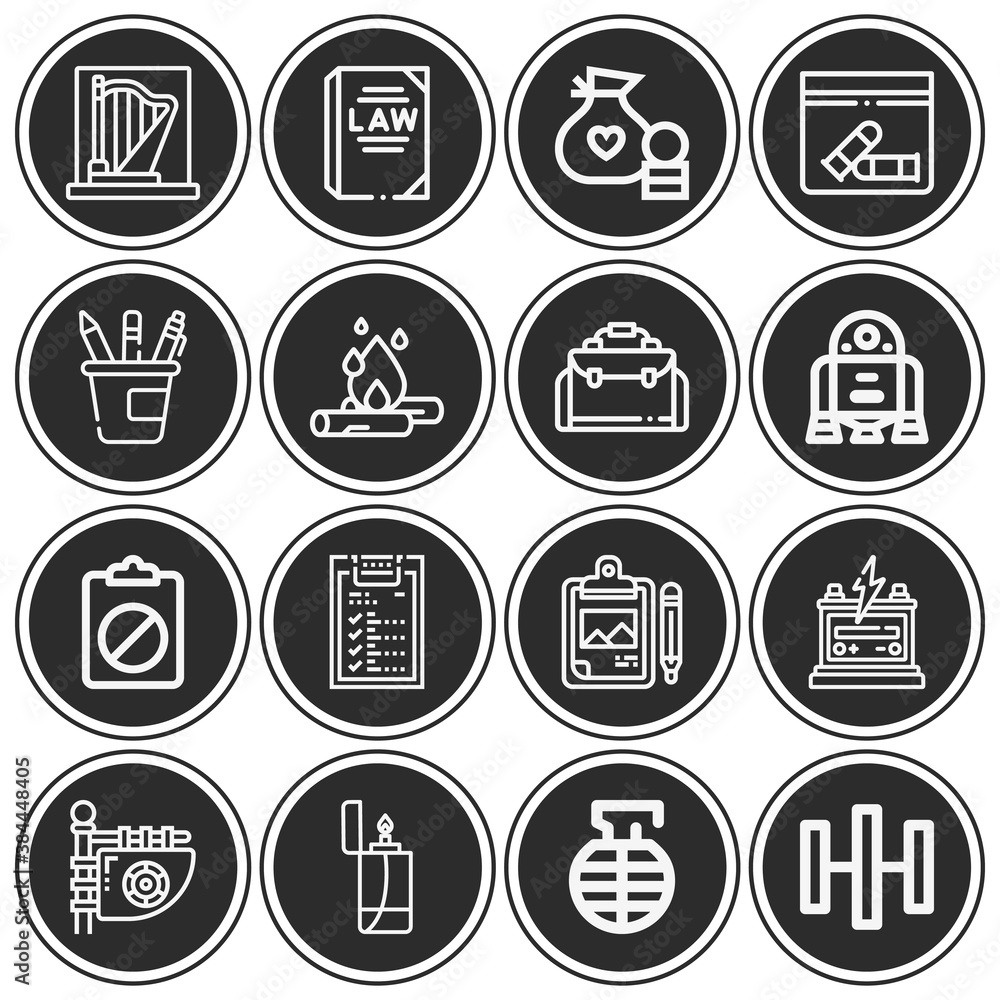 16 pack of provisions lineal web icons set 16 pack of provisions lineal web icons set