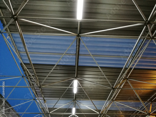 steel roof ,metal roof in construction site