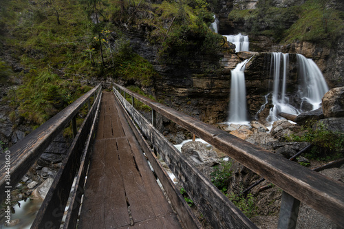 bridge over the Farchant Waterfalls  photo