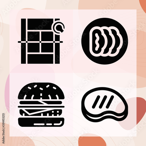 Simple set of initiate related filled icons
