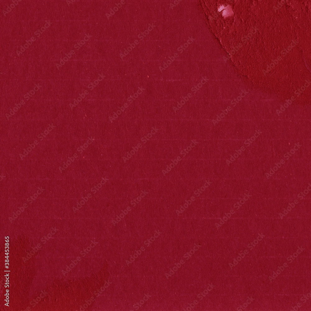 Fototapeta premium A red vintage rough sheet of carton. Recycled environmentally friendly cardboard paper texture. Simple and bright minimalist papercraft background.