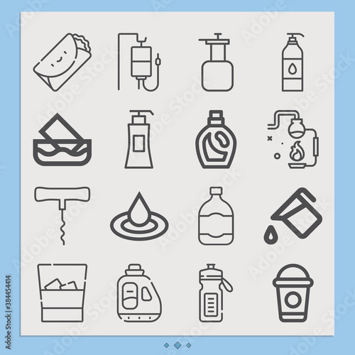 Simple set of gaseous related lineal icons.