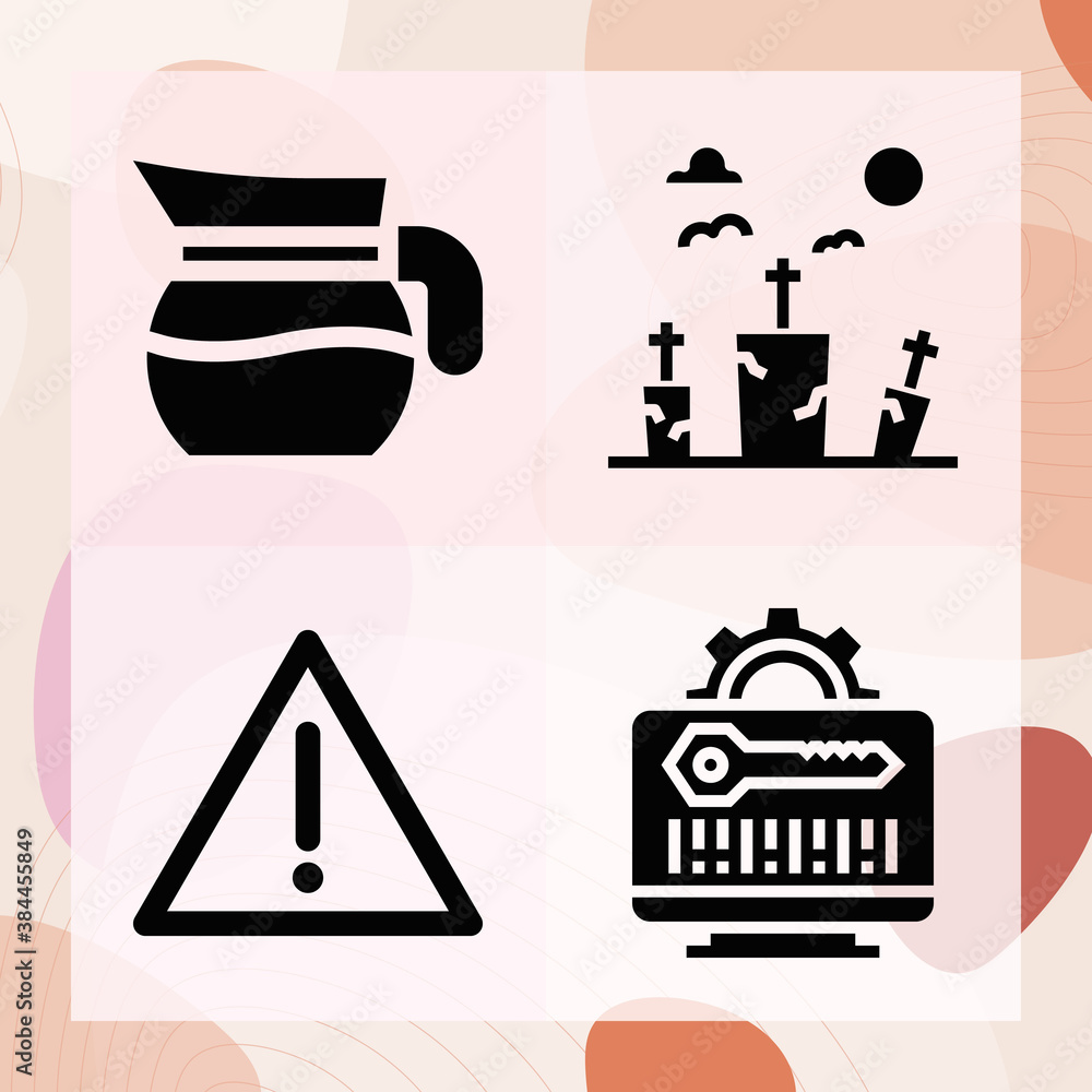 Simple set of important related filled icons Simple set of important related filled icons
