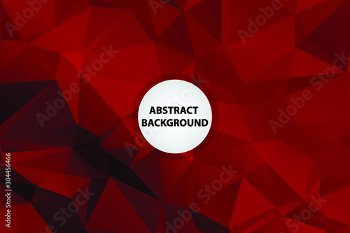 Abstract Red Color Polygon Background Design, Abstract Geometric Origami Style With Gradient. Presentation,Website, Backdrop, Cover,Banner,Pattern Template