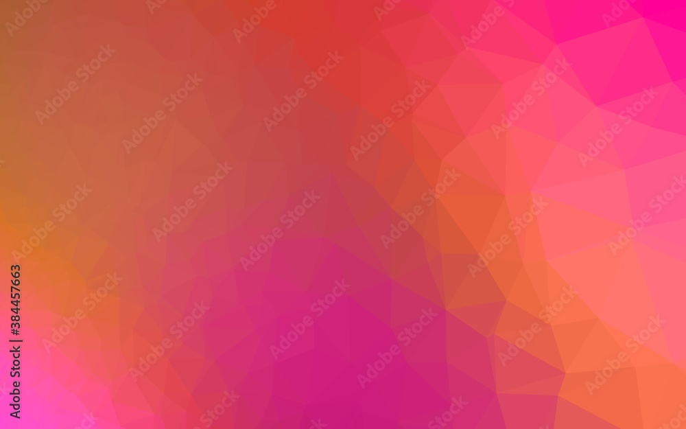Light Pink, Yellow vector blurry triangle texture.