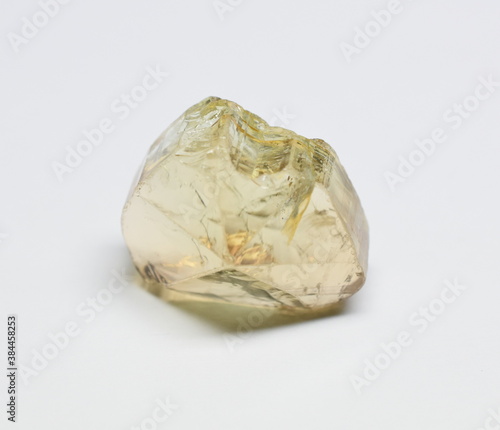 Green tourmaline raw gemstone crystal