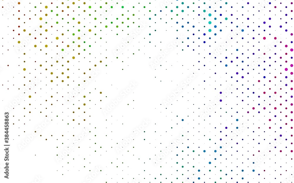 Light Multicolor, Rainbow vector backdrop with dots.