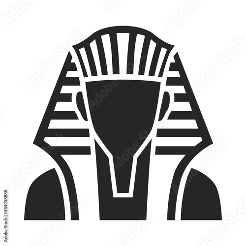 Egyptian pharaoh. Pharaoh vector isolated flat illustration. Pharaoh icon