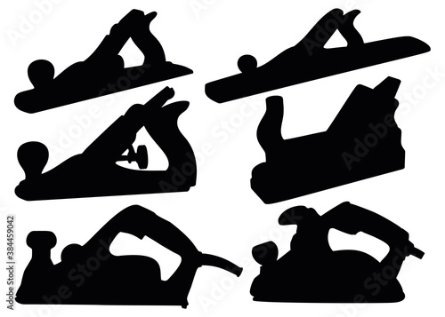 Planers in a set. Wood planing tool.
