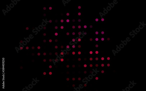 Dark Purple, Pink vector background with bubbles.