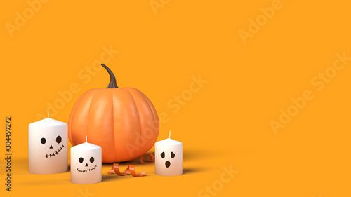 3D illustration Halloween background