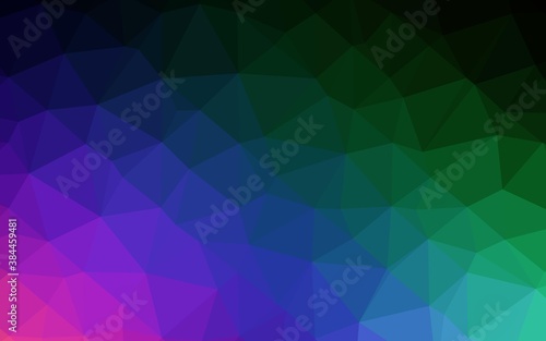 Dark Multicolor, Rainbow vector abstract mosaic pattern.