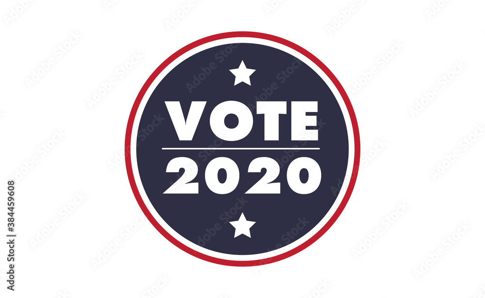 Vote 2020 in USA, sticker design. Political election campaign banner. Election day in United States of America. Vote 2020 in USA, sticker design. Political election campaign banner. Election day in United States of America.